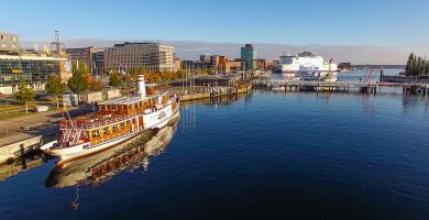 Jugendstil Raddampfer Freya im Heimathafen Kiel